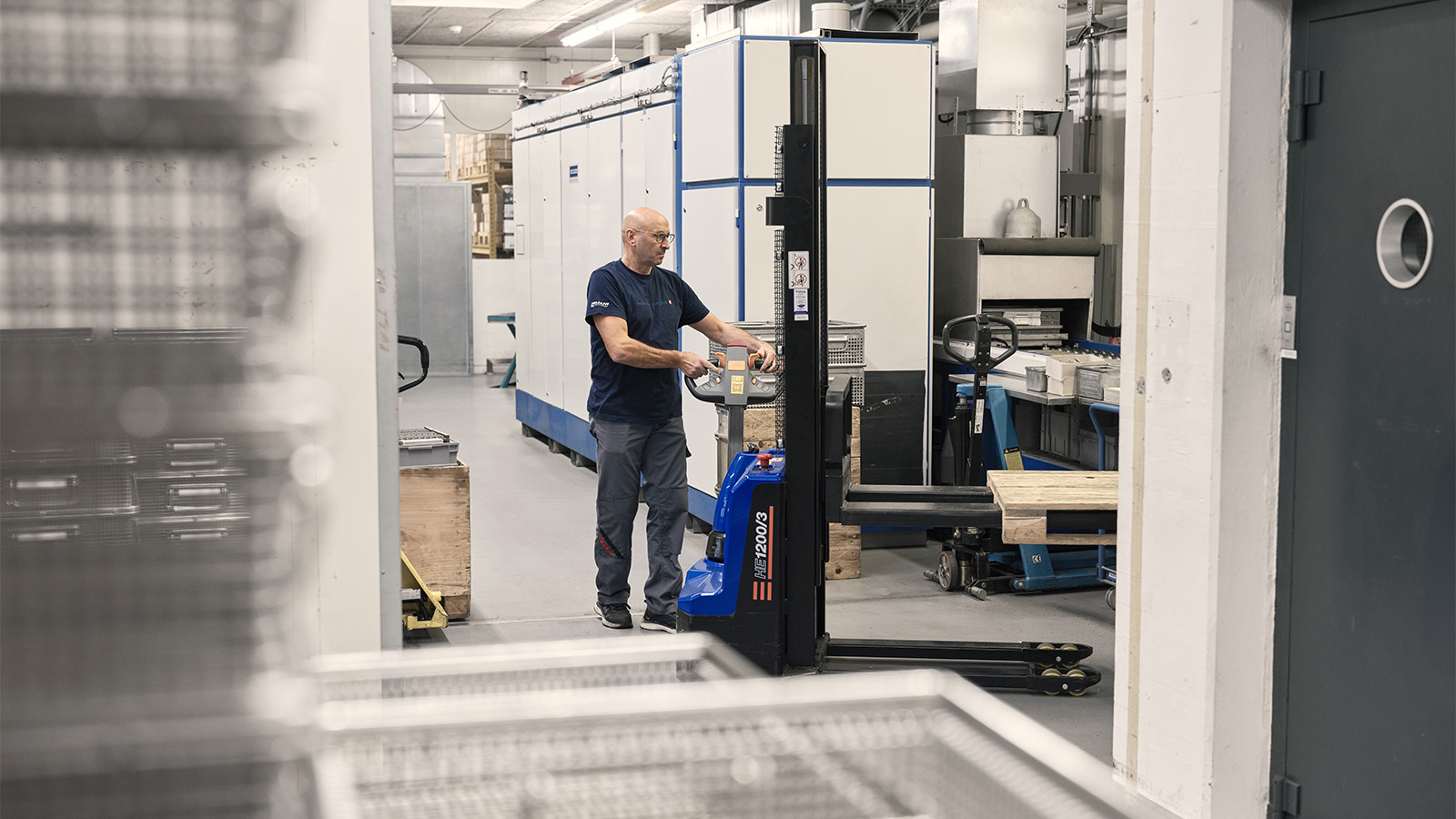Employee working in warehouse