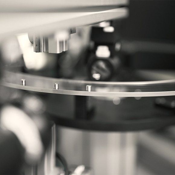 Close up metal part in production